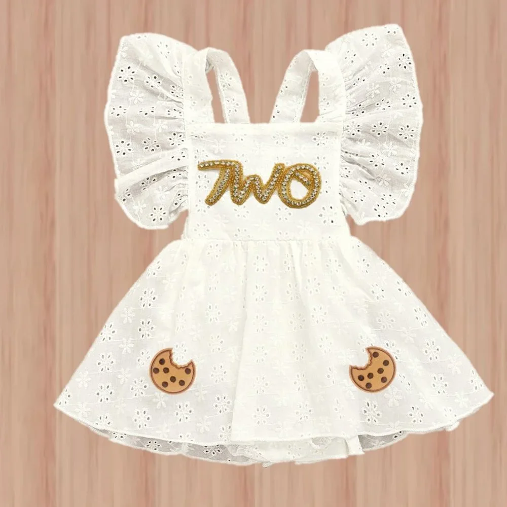 Cookies and milk Dress Birthday Romper Clothes outfit when you give a mouse